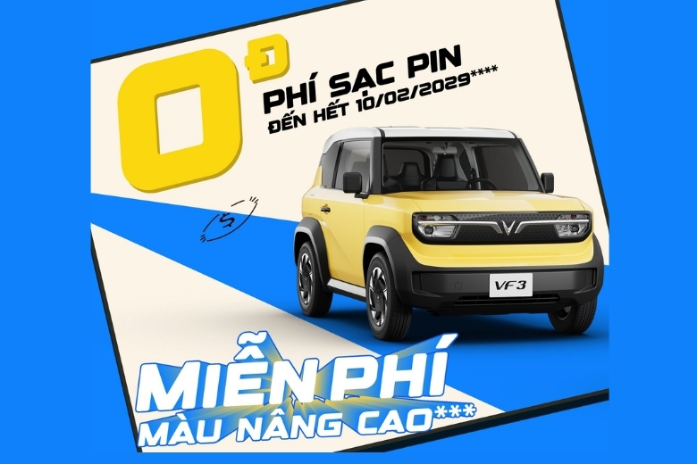 chuong trinh khuyen mai mau nang cao cho vf3 mien phi nang mau