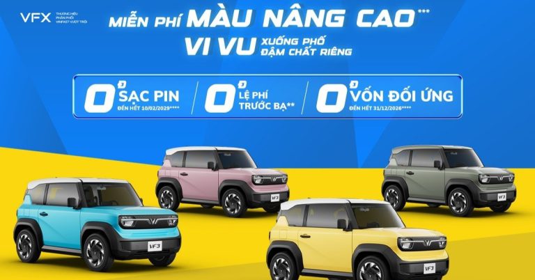 Chương trình khuyến mãi màu nâng cao cho VF3
